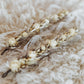 Neutral, Ivory wedding hair crown, dried flower hair wreath, mix of everlasting strawflower, oats, bunny tails and baby's breath