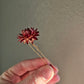 Dried Flower Hair Bobby Pins, Hair Accessories, Rust, Burnt Orange , set of 5