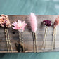 Dried Flower Hair Bobby Pins, Hair Accessories, Light Pink, Mauve, set of 5