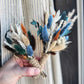 Boho boutonniere, dried wedding flowers, lapel flower, groom's pin on, groomsmen boutonniere, Terracotta, pampas grass, ivory, dusty blue,