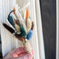 Boho boutonniere, dried wedding flowers, lapel flower, groom's pin on, groomsmen boutonniere, Terracotta, pampas grass, ivory, dusty blue,