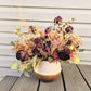 Maroon & Ivory, XL , Unique, Hydrangea and Rose (Colorful Everlasting Botanical, Dried Flower Vase)
