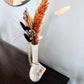 Dried Flower Bud Vase Bundle,Black, Rust and Ivory, Vintage Hoosier Bud Vase