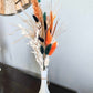 Dried Flower Bud Vase Bundle, Emerald Green, Rust and Ivory, Vintage Hoosier Bud Vase
