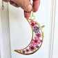Moon Pressed Flower Frame, Magenta and Purple