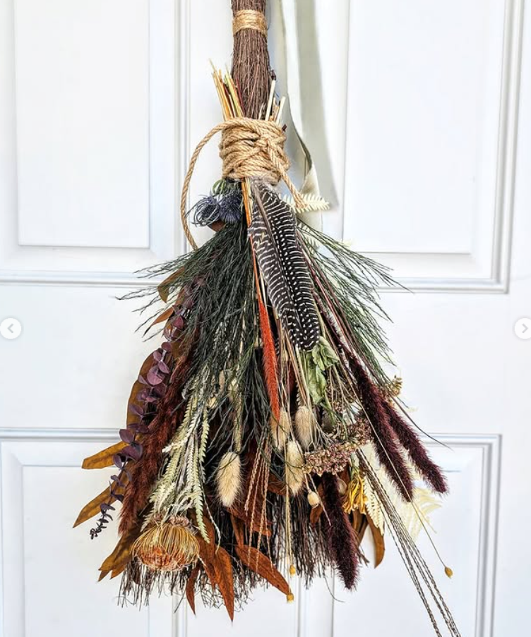 Dried Botanical Broom , Floral Kitchen Decor