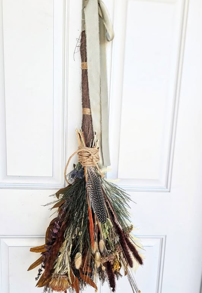 Dried Botanical Broom , Floral Kitchen Decor